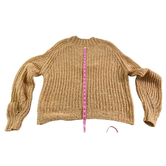 by ANTHROPOLOGIE Honore Ribbed Knit Sweater Long Sleeve V Neck Honey S 82-14 - Picture 12 of 16